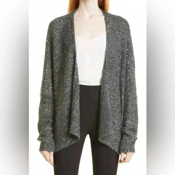 Nordstrom Signature Sequin Open Front Cardigan - Picture 1 of 6